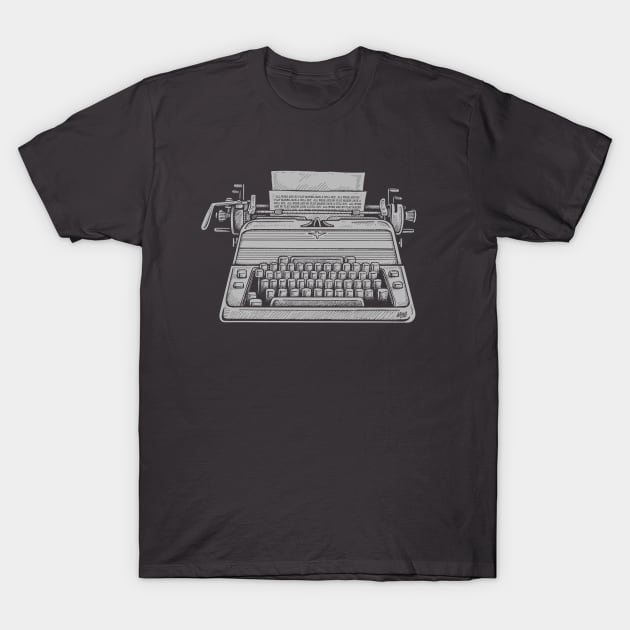 All Work And No Play... The Shining Typewriter T-Shirt by BradAlbright